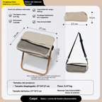 Taburete plegable para acampar