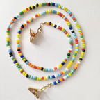 Cadena de gafas de sol con cuentas de colores para mujer