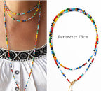 Cadena de gafas de sol con cuentas de colores para mujer
