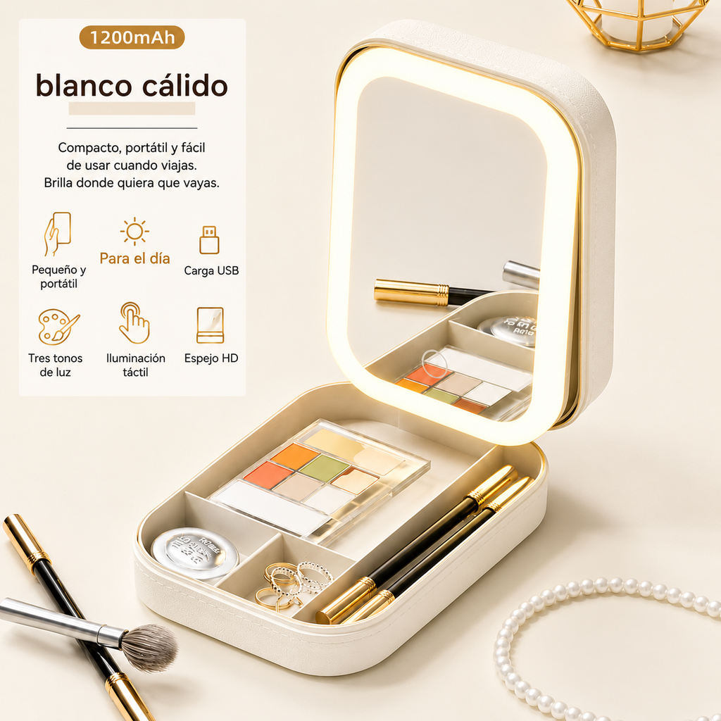 Portable LED Travel Makeup Storage Box
