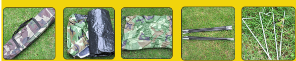 Tienda de campaña doble de camuflaje para acampadas para 2 personas