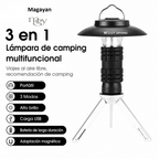 Luz portátil para acampa 3 en 1