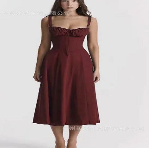 Vestido parisino - Vestido largo floral que moldea la cintura