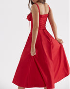 Vestido parisino - Vestido largo floral que moldea la cintura