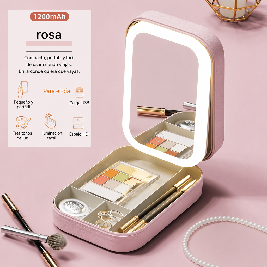 Portable LED Travel Makeup Storage Box